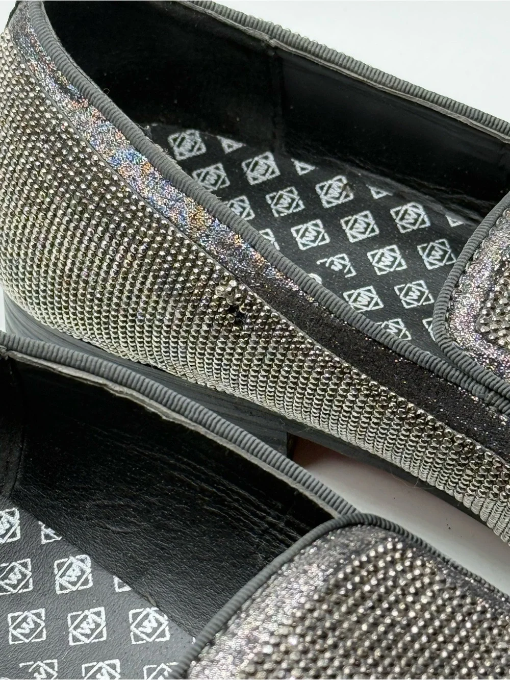 La Milano Men's Gunmetal Crystal-Embellished Slip-On Loafers